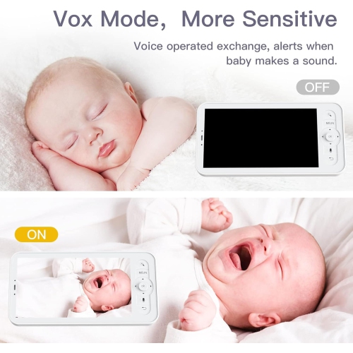 Interphone de surveillance d'Arenti, caméra intelligente 2K avec écran sans fil amélioré de 5&nbsp;po