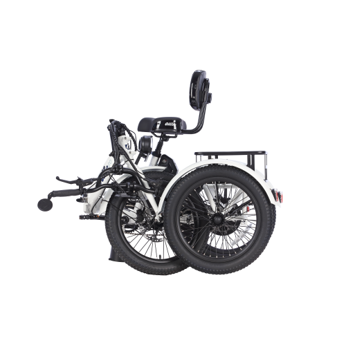 Refurbished - Ollie Leo Foldable Step-Through Electric City Trike (500W Motor / 65km Range / 22 km/h Top Speed) - White