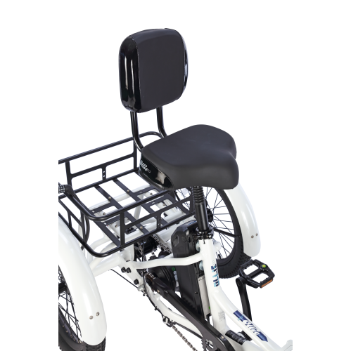 Refurbished - Ollie Leo Foldable Step-Through Electric City Trike (500W Motor / 65km Range / 22 km/h Top Speed) - White