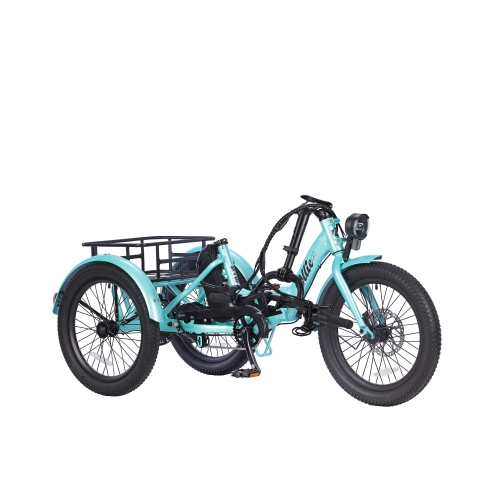 Remis à neuf - Tricycle de ville électrique pliable à cadre bas Ollie Leo (moteur 500 W/cuisinière 65 km/vitesse maximale 22 km/h) -