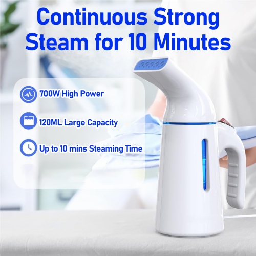 Portable Garment Steamer, Mini Handheld Garment Steamer with 150ML Water Tank for Travel and Home Use