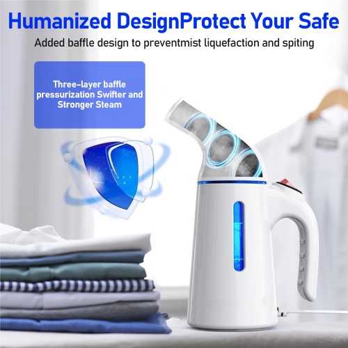 Portable Garment Steamer, Mini Handheld Garment Steamer with 150ML Water Tank for Travel and Home Use