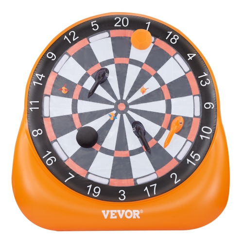 VEVOR Inflatable Soccer Dart Board, over 6 ft High Giant Soccer Dart Board with 4 Kick Balls 6 Darts 6 Axe&Air Pump, 3-Min Setup, Ideal for Giant