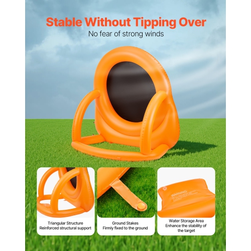 VEVOR Inflatable Soccer Dart Board, over 6 ft High Giant Soccer Dart Board with 4 Kick Balls, 12 Tennis and Air Pump, 3-Min Setup, Ideal for Giant