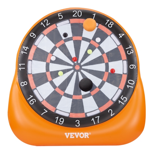 VEVOR Inflatable Soccer Dart Board, over 6 ft High Giant Soccer Dart Board with 4 Kick Balls, 12 Tennis and Air Pump, 3-Min Setup, Ideal for Giant