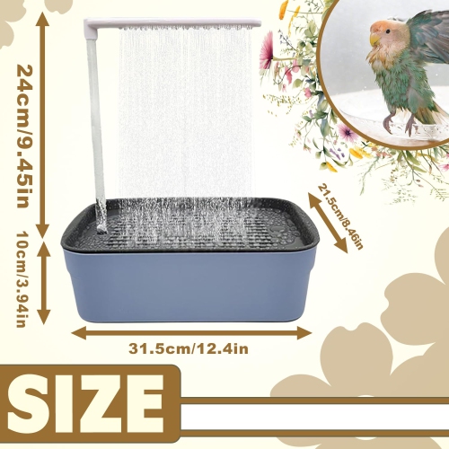 Baignoire automatique pour oiseaux Parrot Bain de Parrot avec bain de perroquet avec eau de douche Contrôleur de circulation pour Cockatiels,