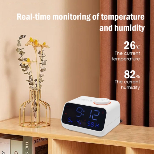 Alarm Clock Radio for Bedroom, Glow Small Digital Clock Radio, USB Ports, Sound Machine, Loud FM Radio Alarm Clock for Adults Seniors