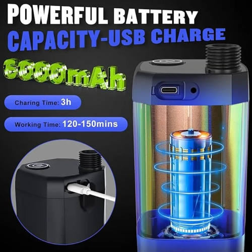 Douche d'extérieur portative, douche de camping rechargeable avec pomme de douche, écran Smart LED et pompe de douche électrique pour les voyages