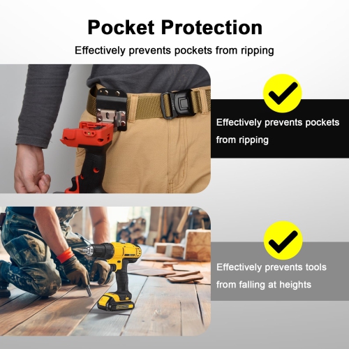 2-Pack Tape Measure Belt Clip, Tool Belt Drill Clip Suitable for Hanging Rulers, Drills and Other Tools