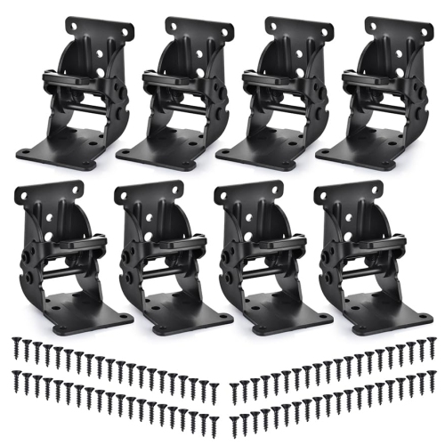 8-Pack Folding Hinge, 90 Degree 180 Degree Folding Self-Locking Double Brake Hinge, Furniture Hinge for Supporting Table/Bed/Table Legs