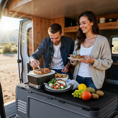 Anker SOLIX Everfrost 2 Electric Cooler 58L(61QT) with 288Wh Plug in Battery - Gray