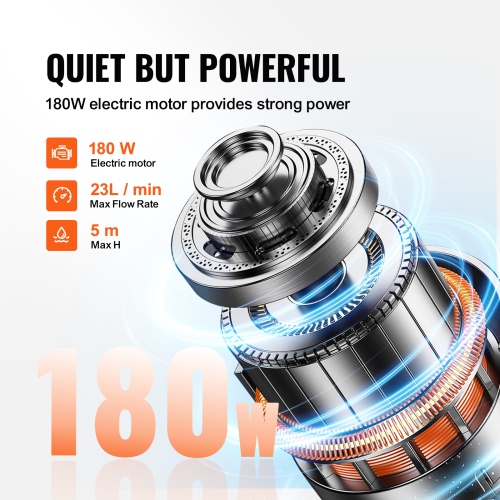 VEVOR 17 Gallon Low Profile Oil Drain Pan with Pump, Oil Change Pan with 180W Electric Pump, 8.2ft Hose & Folding Handle, Rolling Oil Drain Cart for