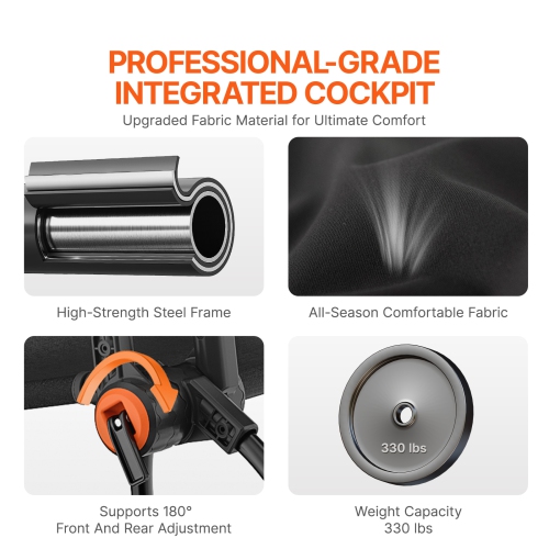 VEVOR T248P Racing Wheel Stand, For Logitech G923/G920/G29, Steering Wheel Stand & Foot Pedal Angle Adjustable,Steel Driving Simulator