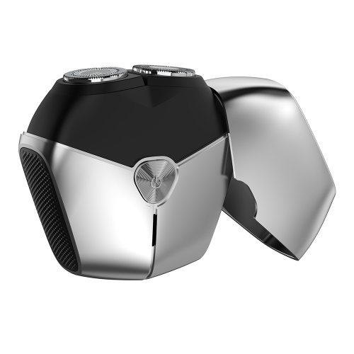 8&nbsp;W – Mini rasoir électrique portatif, rasoir rechargeable à lame magnétique flottante pour hommes, étanche – argenté