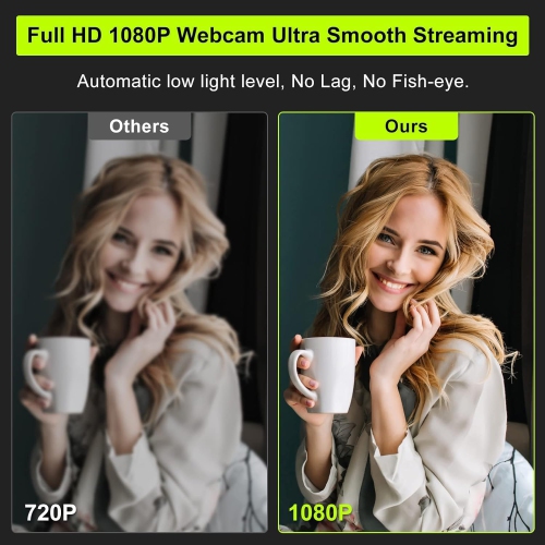 Plug and Play Portable USB Computer Camera Remote Video Real-time Beauty Camera USB HD Camera - Streaming Webcam, 1080P Continuous Variable Speed