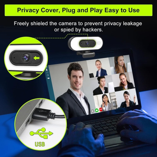 Plug and Play Portable USB Computer Camera Remote Video Real-time Beauty Camera USB HD Camera - Streaming Webcam, 1080P Continuous Variable Speed