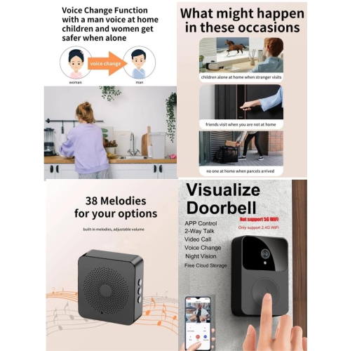 Smart Video Doorbell X9 Wireless Remote Control Overseas Version