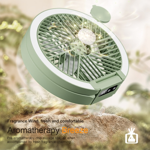 New home table fan, dormitory camping digital display ultra-thin mini fan, foldable night light bracket fan, LED light, rechargeable table fan - pink