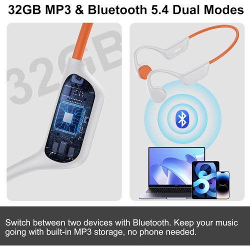 Wireless IPX8 Waterproof Open Earphones/Earbuds 32G Underwater Earphones X7S Swimming Earphones Built-in 32g Long Life Open Earphones Bone Conduction