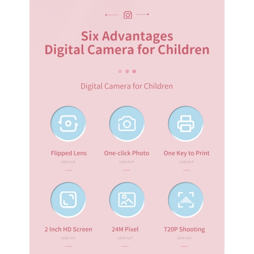 New cartoon smart children's camera thermal instant printing digital small SLR camera toy pixel 4800W, 2.0 inches, green Polaroid