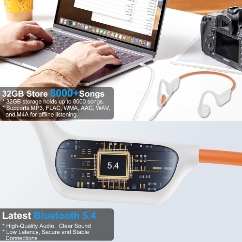 Wireless IPX8 Waterproof Open Earphones/Earbuds 32G Underwater Earphones X7S Swimming Earphones Built-in 32g Long-life Open Earphones Bone Conduction