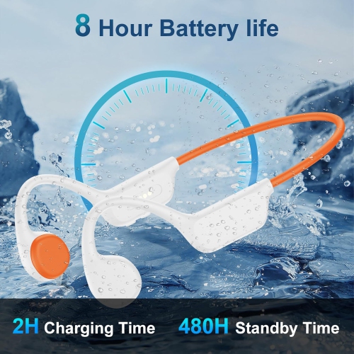 Wireless IPX8 Waterproof Open Earphones/Earbuds 32G Underwater Earphones X7S Swimming Earphones Built-in 32g Long-life Open Earphones Bone Conduction