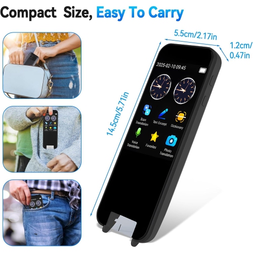 Large screen 113 language translator, device scanning reading pen, simultaneous interpretation camera offline scanning translation machine, suitable