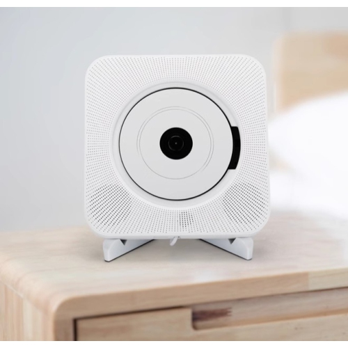 Wall-mounted CD player, portable home CD player with remote control, supports CD/Bluetooth/FM radio/U disk/AUX, with loop playback and AB repeat