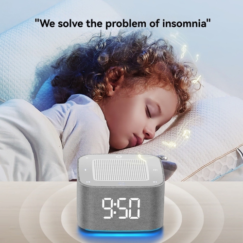 Pyjama à bruit blanc, machine intelligente à bruit blanc 32 sons, autonomie de 8 heures, Bluetooth, veilleuse RVB et réveil - Aide au sommeil