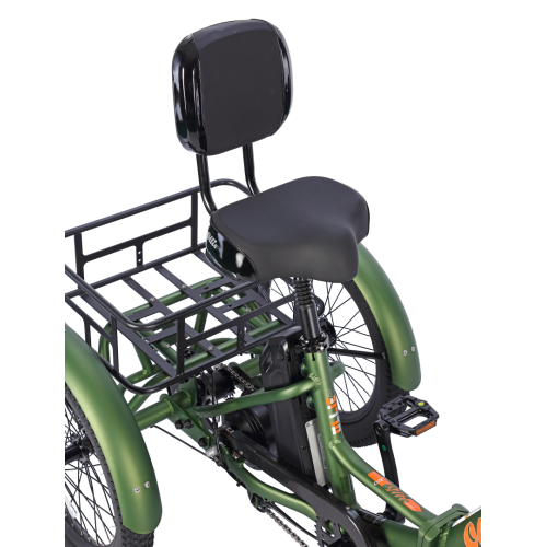 Refurbished - Ollie Leo Foldable Step-Through Electric City Trike (500W Motor / 65km Range / 22 km/h Top Speed) - Green