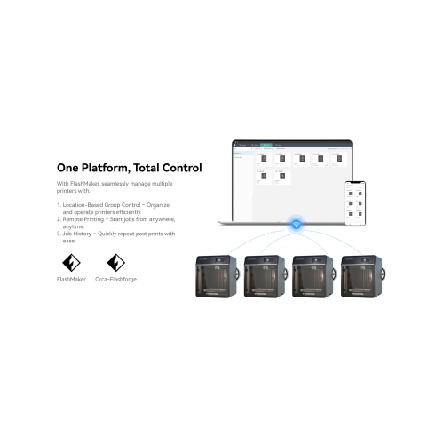 Flashforge Adventurer 5M Pro 3D Printer Bundle – Includes 4 x 1kg HS PLA Filament – Ultra-Fast CoreXY Printing, Auto-Leveling, Enclosed Build, Plug &