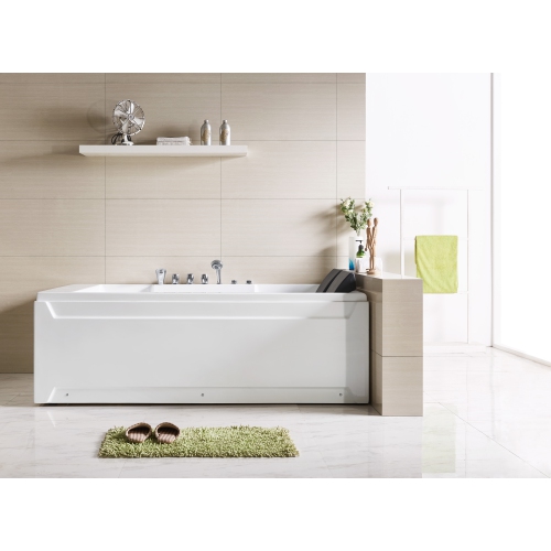 Whirlwell Corner, 72 x 48 po, baignoire Whirlpool avec drain gauche