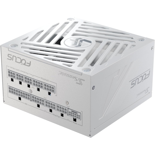 Seasonic Focus GX-750 White ATX 3, 750W 80+ Gold Full-Modular, Fan Control in Fanless, Silent, Cooling Mode, 40/50 Series, 10 Year Warranty, Power