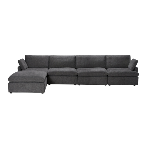 Urban Cali Long Beach Large Modular Sectional Sofa with Ottoman
