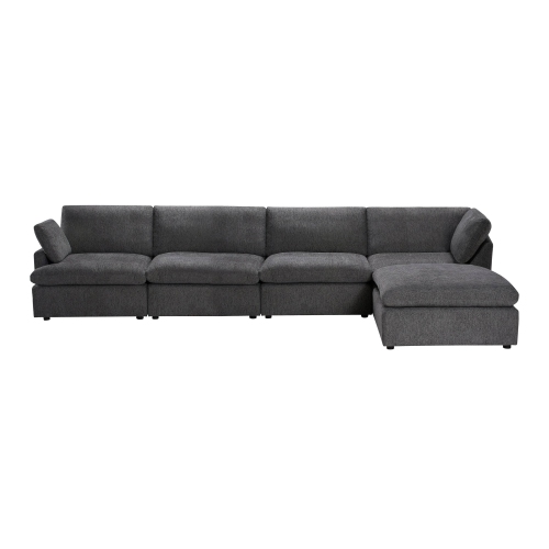 Urban Cali Long Beach Large Modular Sectional Sofa with Ottoman
