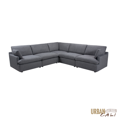 Urban Cali Long Beach Modular Corner Sectional Sofa in Axel Beige