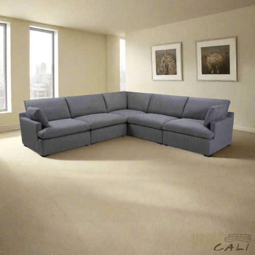 Urban Cali Long Beach Modular Corner Sectional Sofa in Axel Beige