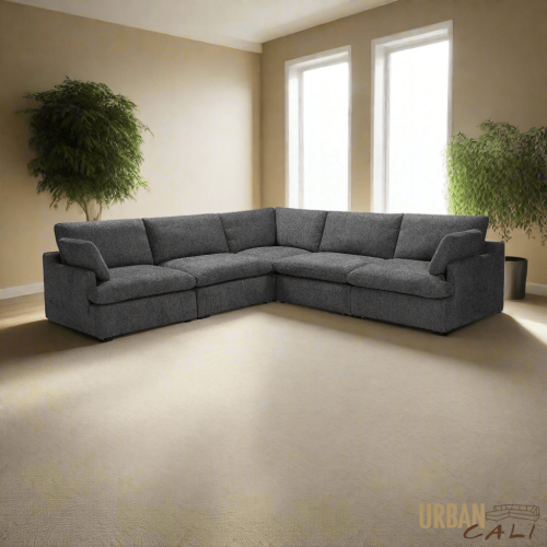 Urban Cali Long Beach Modular Corner Sectional Sofa in Axel Beige