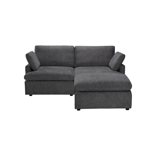 Urban Cali Long Beach Small Modular Sectional Sofa with Ottoman