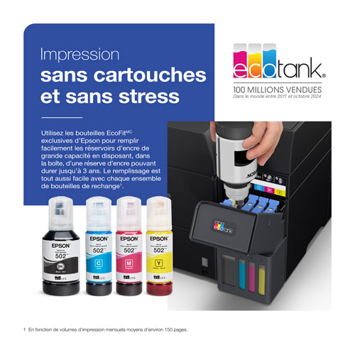 Imprimante à jet d'encre tout-en-un sans fil Supertank EcoTank ET-4950 d'Epson - Noir - Exclusivité Best Buy