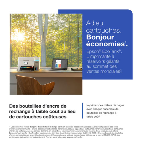 Imprimante à jet encre tout-en-un sans fil Supertank EcoTank ET-4950 d'Epson - Blanc