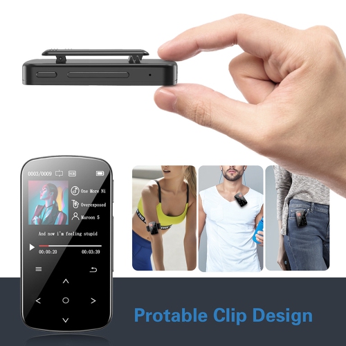 MP3 Player HiFi Lossless Sound 32GB Bluetooth Clip Music Voice Recorder FM Radio