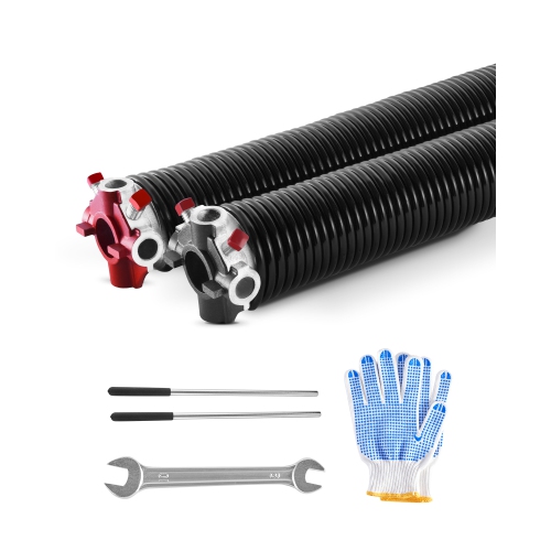 VEVOR  0.234 X 2 X 31 In Garage Door Torsion Springs, 16000 Cycles, Electrophoresis Coated for Replacement, Door Springs \w Non-Slip Winding Bars