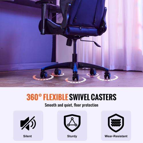 VEVOR 28" Office Chair Base Replacement, 2500 lbs Static Load, Computer Desk Chair Stool Base Part with 5 Casters and Reinforced Legs, Desk Chair