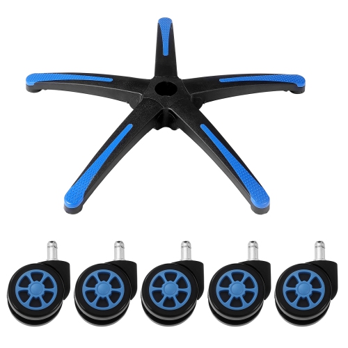 VEVOR 28" Office Chair Base Replacement, 2500 lbs Static Load, Computer Desk Chair Stool Base Part with 5 Casters and Reinforced Legs, Desk Chair