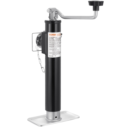 VEVOR  2000 Lbs Dynamic Load Capacity Trailer Jack, Weld-On Pipe-Mount Swivel, 10" Lift Trailer Jack Stand w Handle for Rv Trailer, Horse