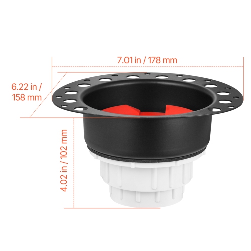 VEVOR 2 Tail Pipes PVC Freestanding Tub Drain Kit, Bathtub Drain Rough-in Kit, with PVC Adapter of Tailpiece, Compatible with Bathtubs, Floor Mounted