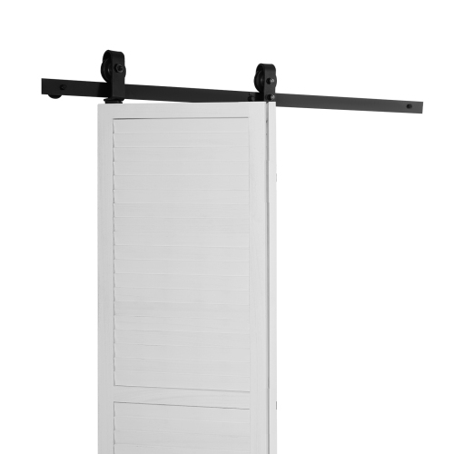 VEVOR 52" Bi-Folding Sliding Barn Door Hardware Track Kit, Top Mount Track Kit, Slide Smoothly, Easy to Install, Suitable for Two 24" Closet Pantry
