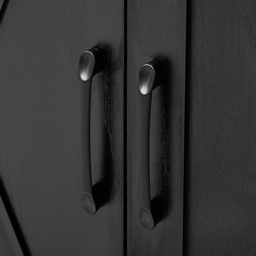 Kepooman 55" Buffet Cabinet with Door Shelves, Farmhouse Kitchen Buffet Sideboard with Drawers - Black