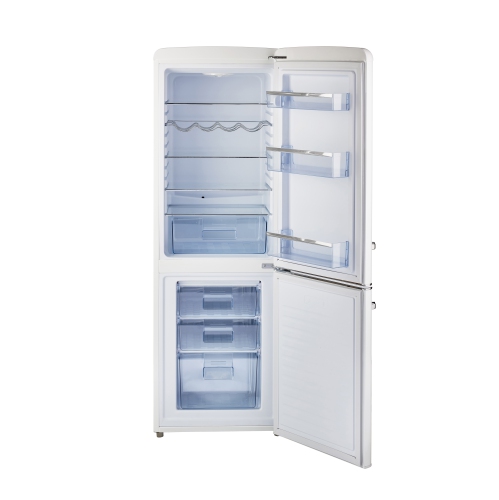 Grattez et bosselé – Électroménagers rétro uniques 22&nbsp;po 7 pi3 avec Réfrigérateur à congélateur inférieur (UGP-215L W AC) – Blanc guimauve,